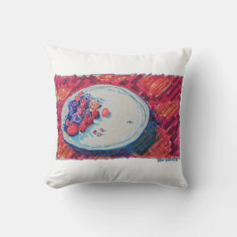 Cojín Decorativo Tazón de Frutas Rojas