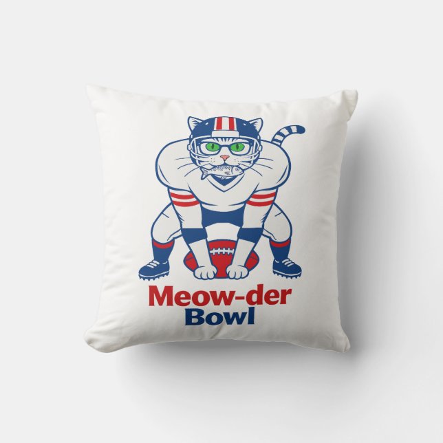Cojín Decorativo Tazón Meow-der  (Anverso)