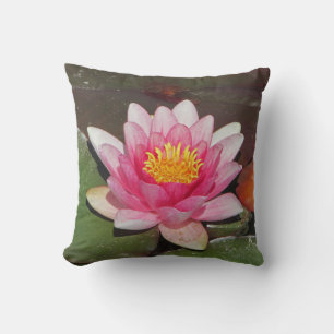 Cojín Decorativo Te Ama Abuela Flor De Foto Lirio De Agua Rosa