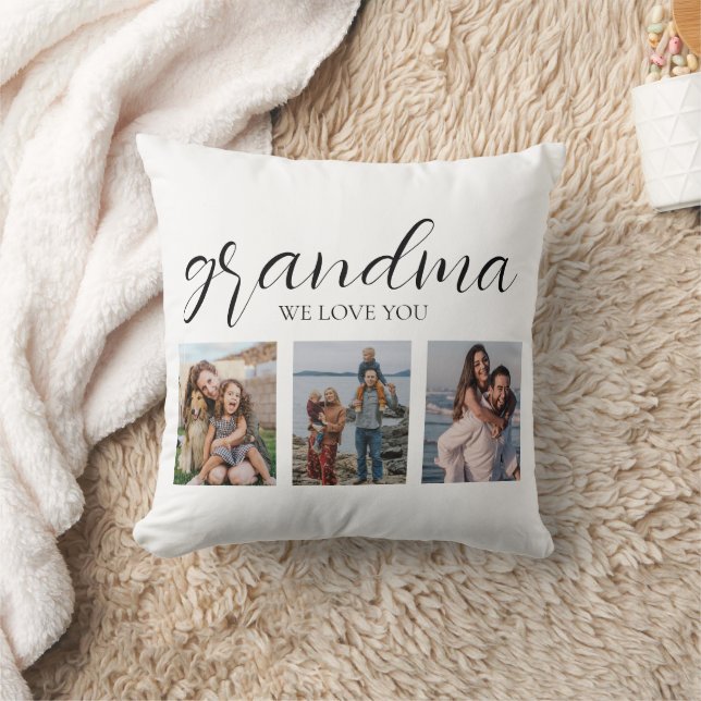 Cojín Decorativo Te Amamos Abuela Foto (Manta)