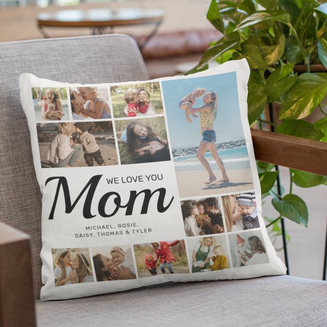 Cojín Decorativo Te Amamos Mamá Multi-Foto (Subido por el creador)
