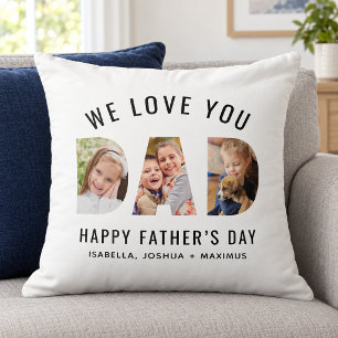 Cojín Decorativo Te Amamos Papá Foto Día del Padre