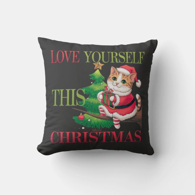 Cojín Decorativo Te Amas Esta Navidad Famosa Celebración (Anverso)