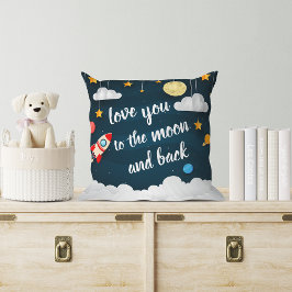 Cojín Decorativo Te amo a la luna y atrás