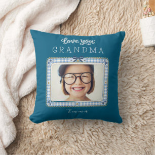 Cojín Decorativo Te Amo Abuela Nombre Foto Marco Bonito Elegante