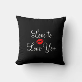Cojín Decorativo Te Amo Acento Negro