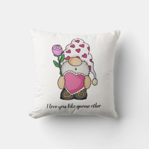 Cojín Decorativo Te amo como otro amor de San Valentín gnomo