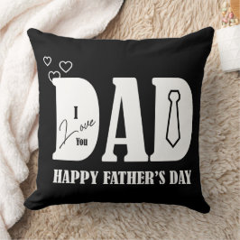 Cojín Decorativo Te Amo Corbatas Corazones Papá