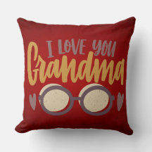 Te amo el guión de caligrafía de la abuela rojo