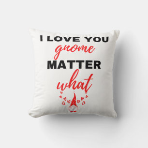 Cojín Decorativo Te Amo Gnome Matar Qué Negro