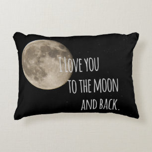 Cojín Decorativo Te Amo Hasta La Luna y De Regreso