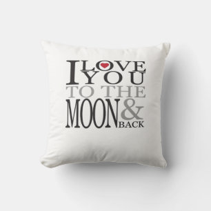 Cojín Decorativo Te Amo Hasta La Luna Y De Regreso Cita De Amor Soñ