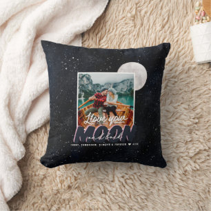 Cojín Decorativo Te Amo Hasta La Luna Y De Regreso   Foto De Pareja