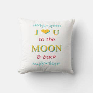 Cojín Decorativo Te Amo Hasta La Luna Y De Regreso Genuino Elegante