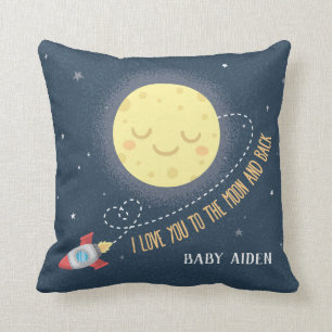 Cojín Decorativo Te Amo Hasta la Luna y de Regreso Guardería Espaci