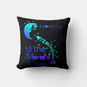 Cojín Decorativo Te amo hasta la luna y de vuelta