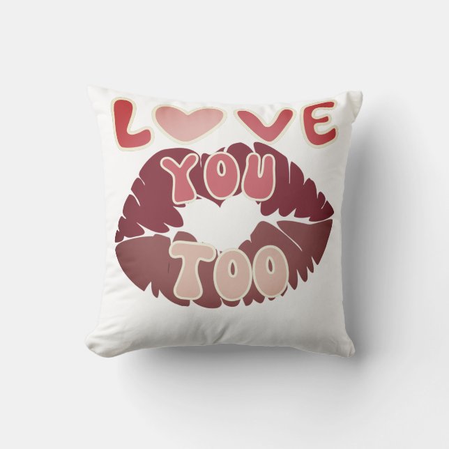 Cojín Decorativo Te AMO los regalos Personalizados para el Gran Día (Anverso)