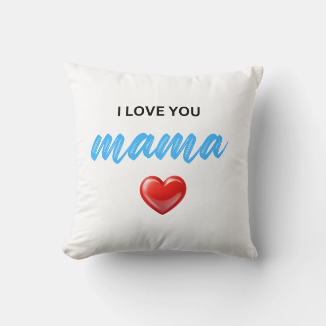 Cojín Decorativo Te Amo Mamá (Anverso)