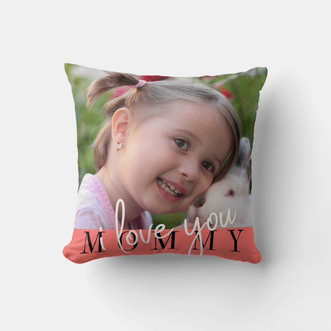 Cojín Decorativo Te amo, mamá. (Anverso)