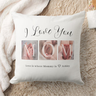 Cojín Decorativo Te Amo Mamá Foto Regalo