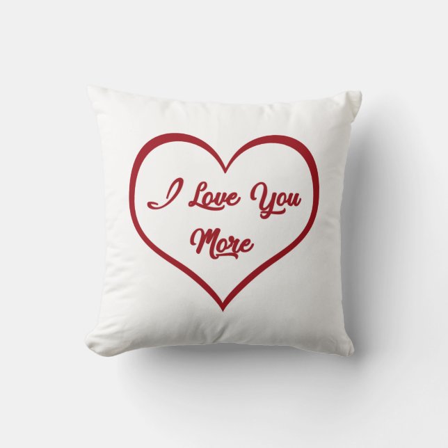 Cojín Decorativo Te amo más (Anverso)