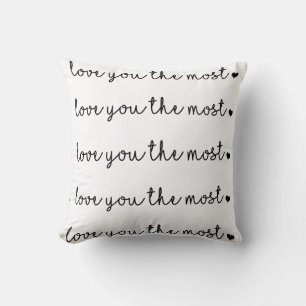 Cojín Decorativo te amo más con corazón simple moderno