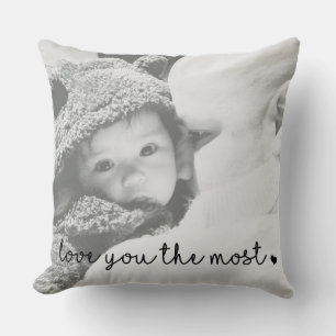 Cojín Decorativo te amo más con corazón simple moderno