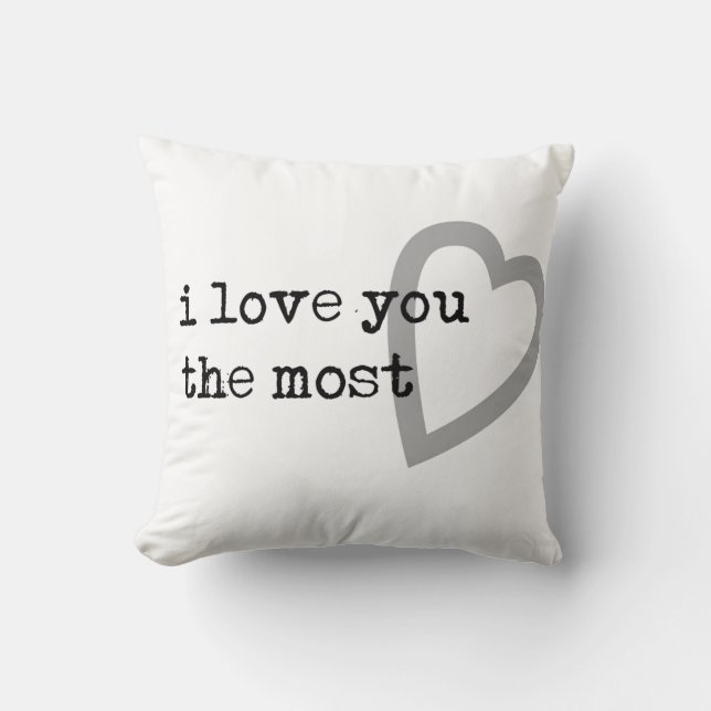Cojín Decorativo te amo más corazón lindo (Anverso)
