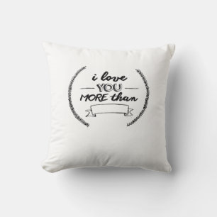 Cojín Decorativo Te Amo Más Que Diseño Mínimo Sentido 