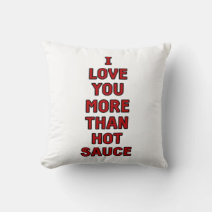 Cojín Decorativo Te Amo Más Que Salsa Picante Funny Valentines Ca