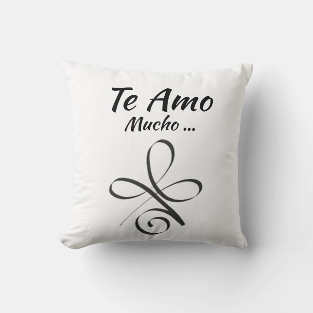 Cojín Decorativo Te Amo Mucho (Pillow) (Anverso)