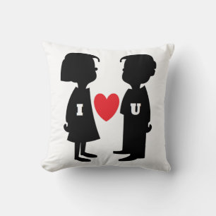 COJÍN DECORATIVO "TE AMO" NIÑO Y CHICA