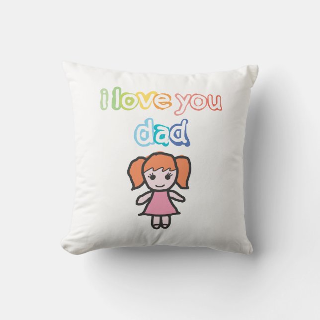 Cojín Decorativo Te Amo Papá (Anverso)