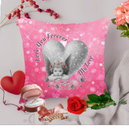 Cojín Decorativo Te Amo Por Siempre Mi Amor Cupido Vintage Cupido