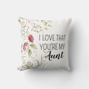 Cojín Decorativo Te amo porque eres mi tía Wildflower Quote