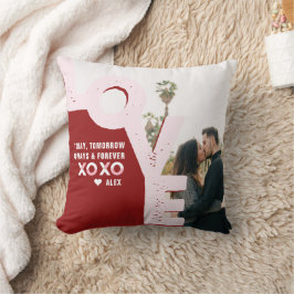 Cojín Decorativo Te amo siempre y por siempre | Foto de pareja  