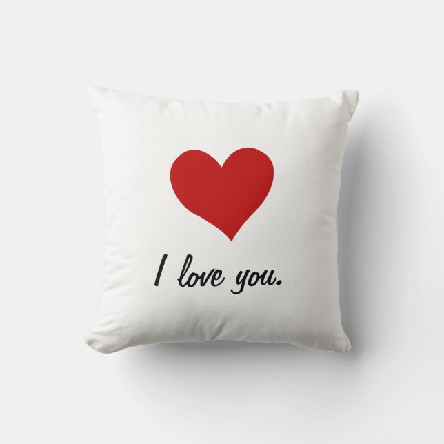 Cojín Decorativo Te amo, te amo más (Anverso)