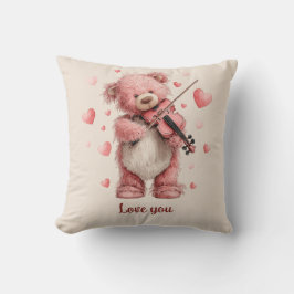 Cojín Decorativo Te Amo Teddy con Violín