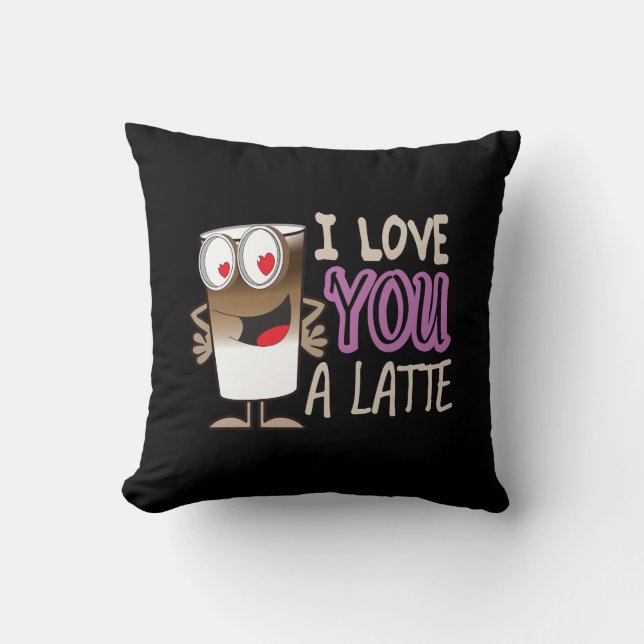 Cojín Decorativo Te amo un latte (Anverso)