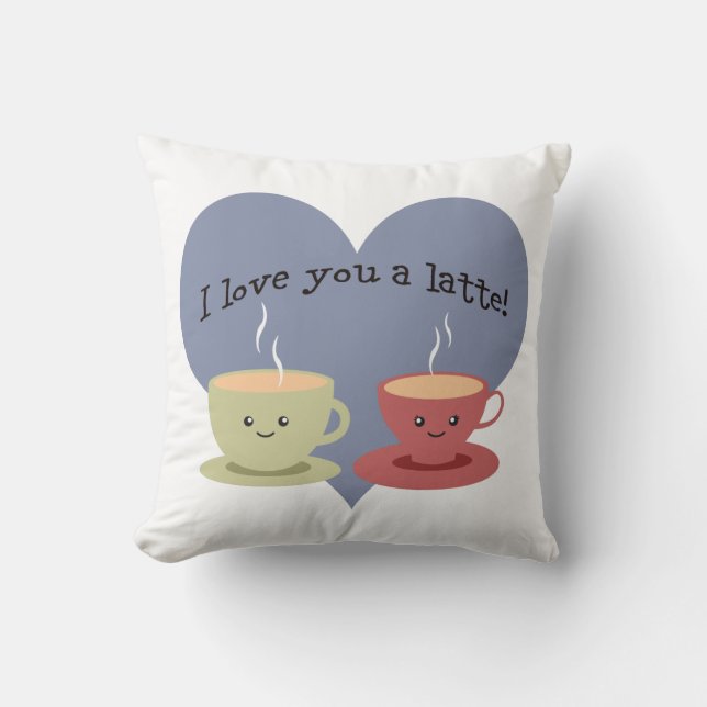 Cojín Decorativo ¡Te amo un latte! (Anverso)