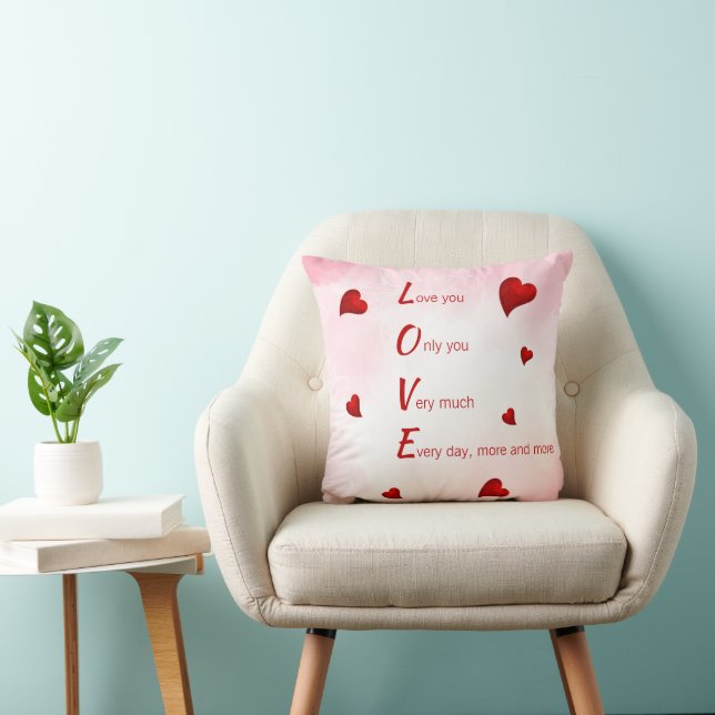 Cojín Decorativo Te amo, Valentine (Silla)