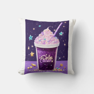 Cojín Decorativo Té de burbujas Kawaii Galaxy – Crema batida de des