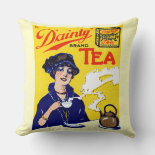 Cojín Decorativo Té De La Daña De 1910
