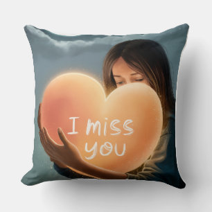 Cojín Decorativo Te echo de menos Pillow - Cushiro de regalo románt