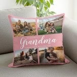 Cojín Decorativo Te queremos abuela 4 Collage de fotos<br><div class="desc">Digamos que te amamos esta temporada navideña con un regalo personalizado de Navidades tirando almohada con 4 de tus fotos favoritas y nombres de nietos y . Todo el texto de este diseño es editable para que pueda agregar su propio mensaje o texto. Disponible en diversos colores, estilos y productos....</div>