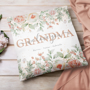 Cojín Decorativo 'Te queremos' ABUELA floral decorativa