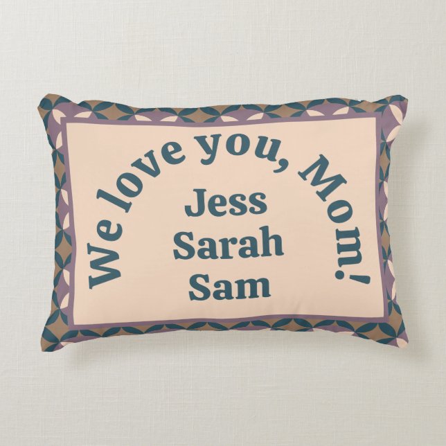Cojín Decorativo ¡Te queremos, mamá! (Anverso)