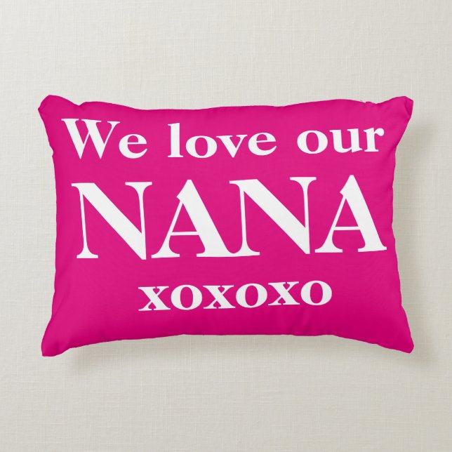 Cojín Decorativo Te Queremos Nana Cute Abuela Moderna Pillow (Anverso)