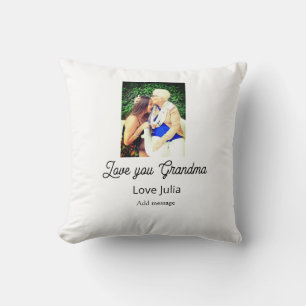 Cojín Decorativo Te quiero foto nombre mensaje de amor abuela nieto