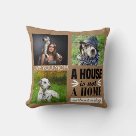 Cojín Decorativo Te quiero Mamá personalizado negro collage y cita